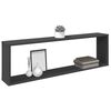 vidaXL &Eacute;tag&egrave;res cube murales 2 pcs Gris 100x15x30 cm bois d'ing&eacute;nierie