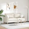 vidaXL Coussins de si&egrave;ge 2 pcs Blanc &Oslash;30 x 13 cm tissu