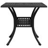 vidaXL Table de jardin noir 80x80x75 cm aluminium coul&eacute;