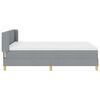 vidaXL Lit &agrave; Ressorts avec matelas Gris clair 160 x 200 cm tissu