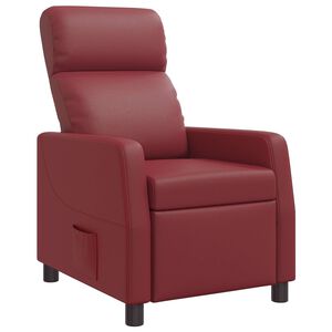 vidaXL Fauteuil inclinable Bordeaux Simili cuir