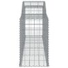 vidaXL Paniers &agrave; gabions arqu&eacute;s 4 pcs 300x50x80/100 cm fer galvanis&eacute;