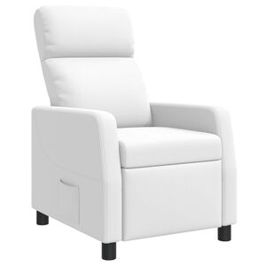 vidaXL Fauteuil inclinable Blanc Simili cuir