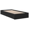 vidaXL Cadre de lit avec tiroirs sans matelas noir 100x200 cm