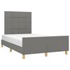 vidaXL Cadre de lit sans matelas gris fonc&eacute; 120x200 cm tissu