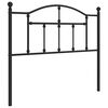 vidaXL T&ecirc;te de lit de remplacement m&eacute;tal noir 100 cm