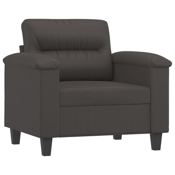 vidaXL Fauteuil Gris 60 cm Similicuir