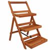 vidaXL Support de jardini&egrave;re &agrave; 3 niveaux 50x63x80 cm Acacia solide