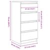 vidaXL Buffet vieux bois 37,5x35x76 cm bois d'ing&eacute;nierie