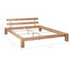 vidaXL Cadre de lit sans matelas bois de ch&ecirc;ne massif 160x200 cm