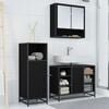vidaXL Ensemble de mobilier de salle de bain 3 pcs Ch&ecirc;ne noir