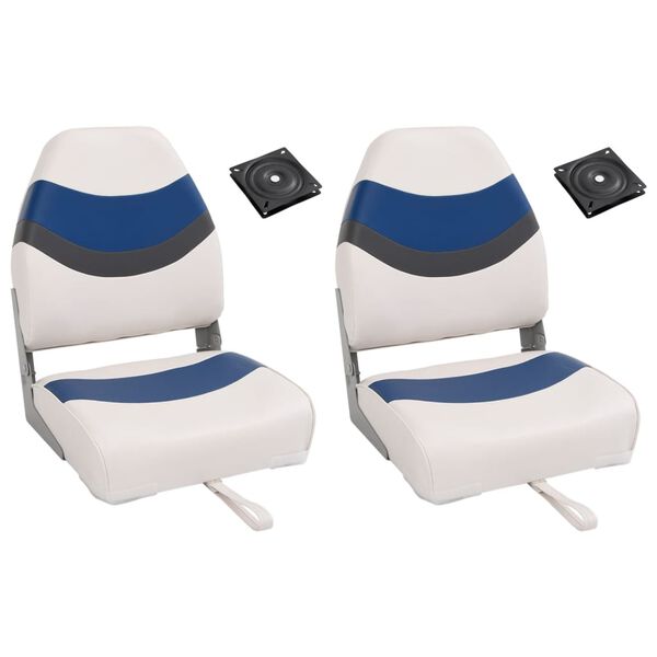 vidaXL Ensemble de si&egrave;ges de bateau pliables lot de 4 dossier haut