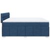 vidaXL Sommier &agrave; lattes de lit avec matelas Bleu 200x200 cm Tissu