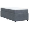 vidaXL Sommier &agrave; lattes de lit et matelas Gris fonc&eacute; 80x200 cm Velours