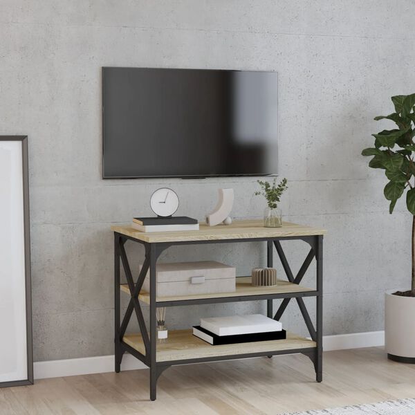 vidaXL Meuble TV Ch&ecirc;ne sonoma 60x40x50 cm Bois d'ing&eacute;nierie