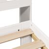 vidaXL Lit biblioth&egrave;que sans matelas blanc 135x190 cm bois pin massif