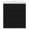 vidaXL Armoire d'évier avec lavabo intégré Noir Aggloméré