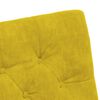 vidaXL Chaises de Salle &agrave; Manger avec Roues 2 pcs Jaune Velours