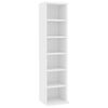 vidaXL Armoire &agrave; CD Blanc 21x20x88 cm Bois d'ing&eacute;nierie