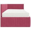 vidaXL Cadre de lit d'angle avec matelas 2 pcs Vert Velours