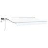 vidaXL Cadre de store manuel avec LEDs Blanc 3,5 x 2,5 m