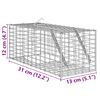 vidaXL Pi&egrave;ge &agrave; animaux Anthracite 31 x 13 x 12 cm Acier