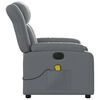 vidaXL Fauteuil de massage inclinable électrique gris similicuir