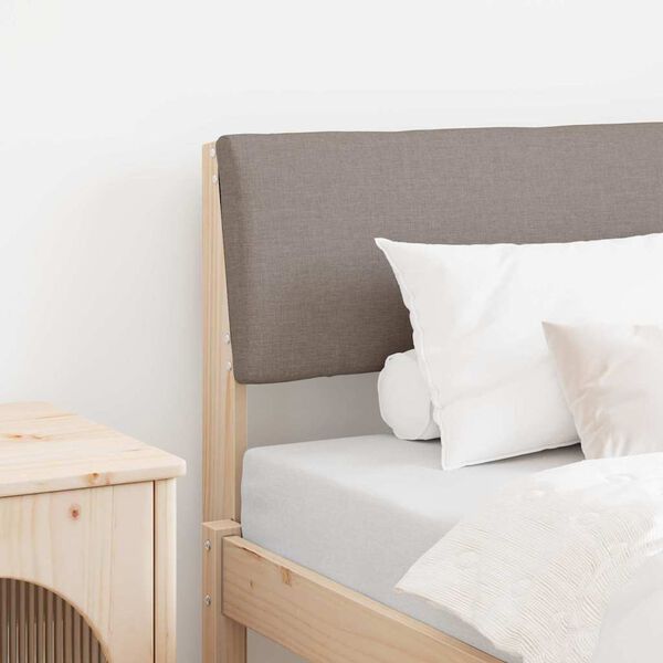 vidaXL T&ecirc;te de lit capitonn&eacute;e Taupe 80 cm Pin massif