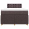 vidaXL Sommier &agrave; lattes de lit et matelas marron fonc&eacute; 120x190cm tissu