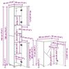 vidaXL Ensemble de mobilier de salle de bain 4 pcs Bois Ancien