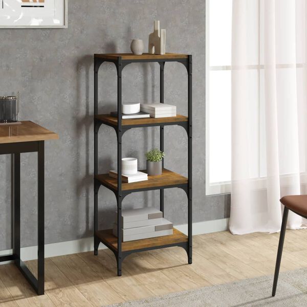 vidaXL Biblioth&egrave;que Ch&ecirc;ne fum&eacute; 40x33x100 cm Bois d'ing&eacute;nierie