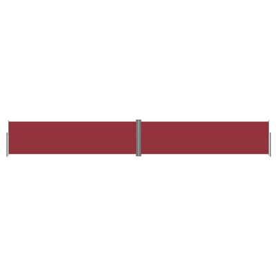 vidaXL Auvent latéral rétractable Rouge 140x1000 cm
