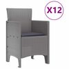 vidaXL Ensemble de salle &agrave; manger pour jardin Gris clair et Anthracite
