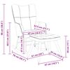 vidaXL Chaise &agrave; bascule avec repose-pied Rouge bordeaux Velours