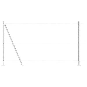 vidaXL Poteau de cl&ocirc;ture. 7 pcs Argent&eacute; Acier