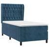 vidaXL Sommier &agrave; lattes de lit et matelas Bleu fonc&eacute; 80x200 cm Velours