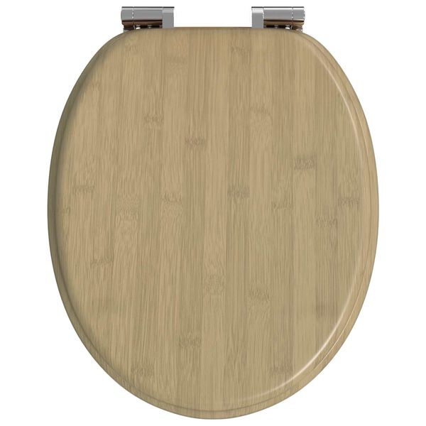 vidaXL Si&egrave;ge de toilette &agrave; fermeture douce Couleur bambou clair