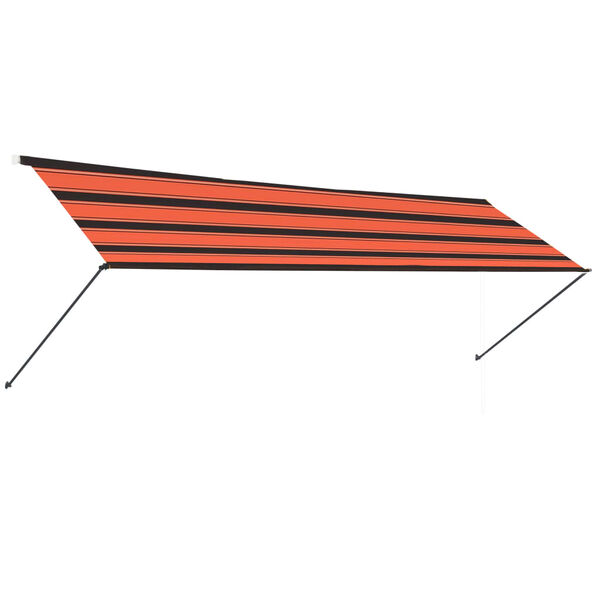 vidaXL Auvent r&eacute;tractable avec LED 300x150 cm Orange et marron