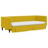 vidaXL Lit de jour avec gigogne et tiroirs jaune 80x200 cm velours
