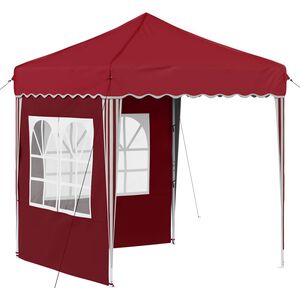 vidaXL Tente de f&ecirc;te pop-up 195 x 195 x 245 cm Bordeaux Tissu Oxford