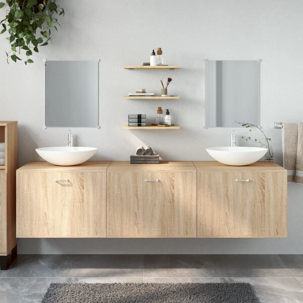 vidaXL Ensemble de meubles salle de bain 6 pcs ch&ecirc;ne bois d'ing&eacute;nierie