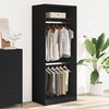 vidaXL Garde-robe noir 80x50x200 cm bois d'ing&eacute;nierie