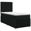 vidaXL Lit boxspring avec matelas Noir 80 x 200 cm Tissu