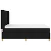 vidaXL Lit &agrave; ressorts avec matelas Noir 140 x 200 cm tissu