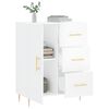 vidaXL Buffet Blanc brillant 69,5x34x90 cm Bois d'ing&eacute;nierie