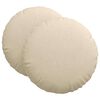 vidaXL Coussins de si&egrave;ge 2 pc Tissu Cr&egrave;me &Oslash;80 x 29 cm