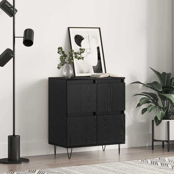 vidaXL Buffet Ch&ecirc;ne noir 60 x 35 x 70 cm