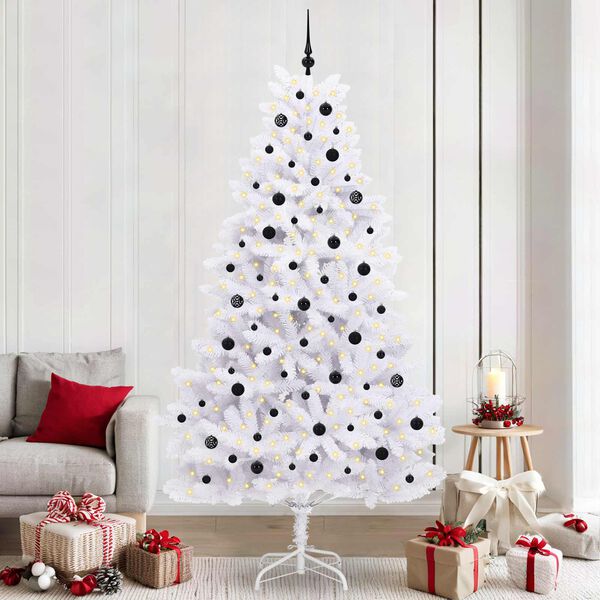 vidaXL Sapin de No&euml;l Artificiel &agrave; Branches Articul&eacute;es Blanc 240 cm