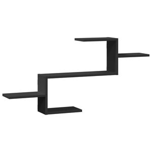 vidaXL &Eacute;tag&egrave;re murale noir 104x15x49 cm bois d'ing&eacute;nierie