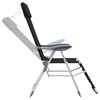 vidaXL Chaises de camping pliables lot de 2 repose-pied Noir Aluminium